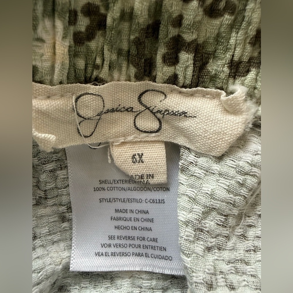 🌿 Jessica Simpson Girls Outfit Set — Size 6X (Top + Skirt) - Picture 4 of 5